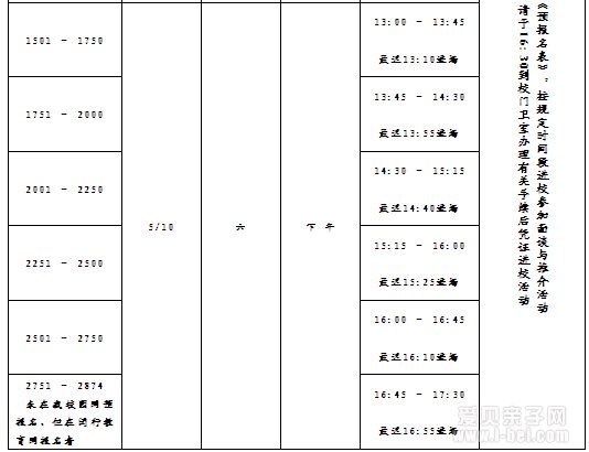 上海七宝外国语小学2014年招生面谈推介活动安排