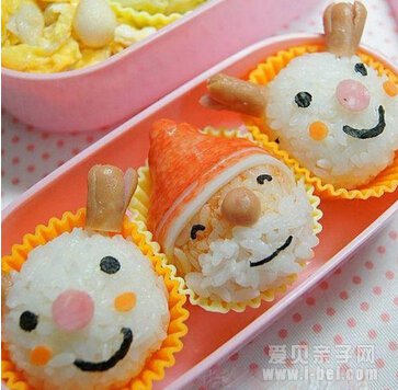 爱心圣诞老人便当