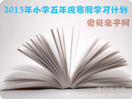 2015年小学五年级寒假学习计划安排范文