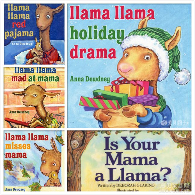 英语启蒙绘本《羊驼llama llama系列》与母爱相关的认知绘本
