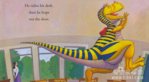 how do dinosaurs go to school?