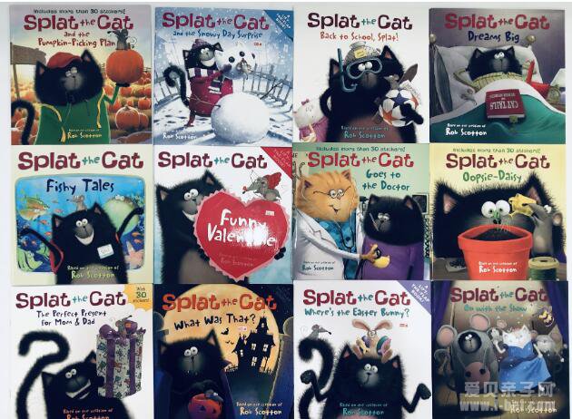 [有声点读 I can read 系列 Splat the Cat 啪嗒猫12册